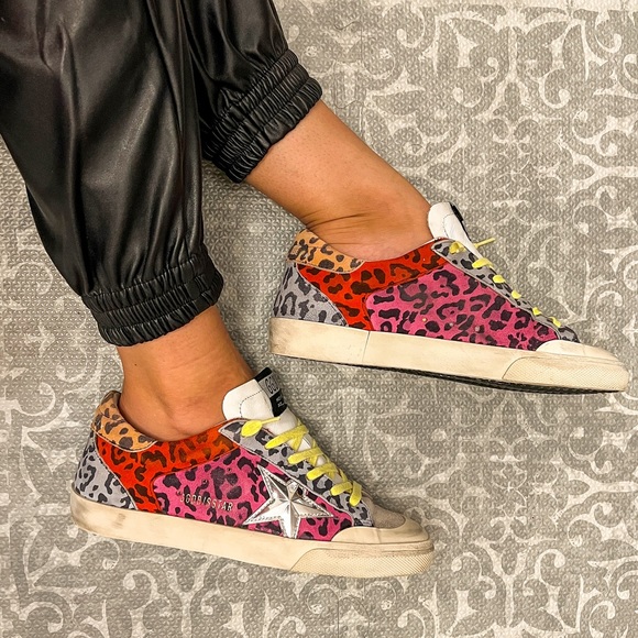 HTF GOLDEN GOOSE Multi COLOR Leopard SUPERSTAR Penstar 37 - Picture 2 of 12